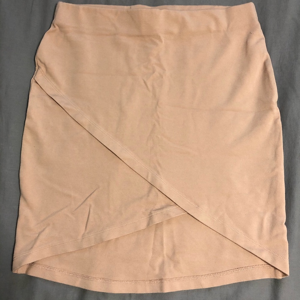 Nude cross front skirt size medium